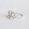 Sterling Silver Lotus Ring, Handmade 925 Sterling Silver Ring, Silver Lotus Ring, Gift for Her, Designer Ring, Promise Ring