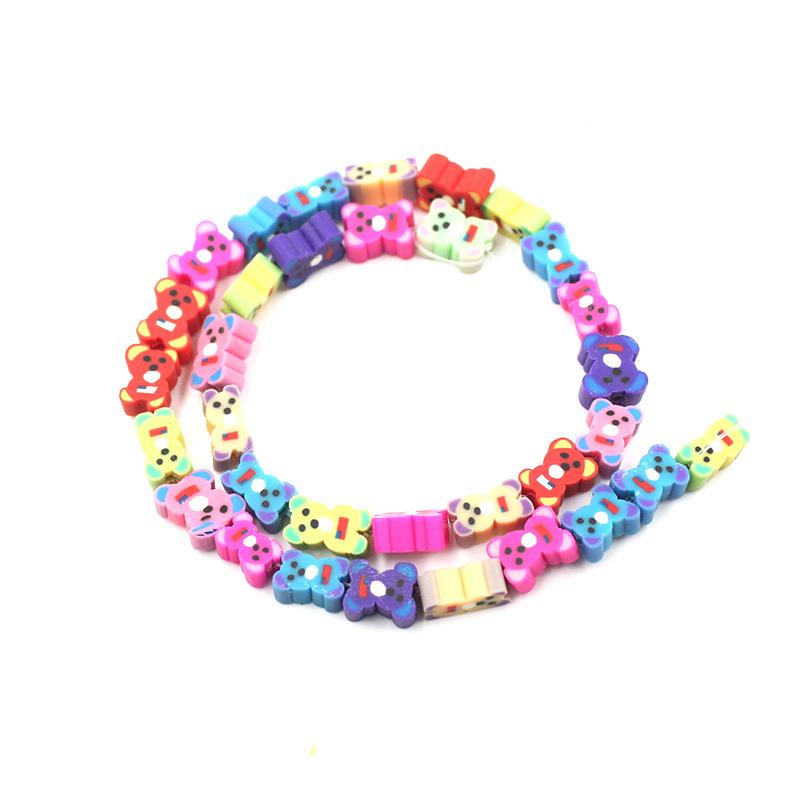 Soft Pottery Beads Beaded Handmade Materials Diy Jewelry Accessories Mobile Phone Chain Bead Separation Mixed Color Soft Pottery Loose Beads