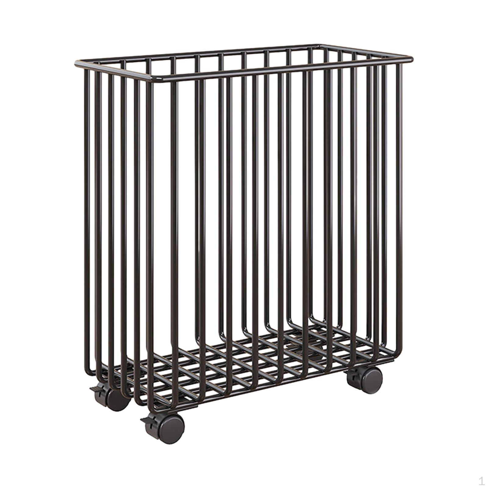 

Корзина для грязного белья на колесиках для ванной комнаты чёрный