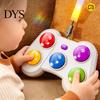 Lernspielmaschine Schnelles Drücken Rhythmus mit Lichtleiste, Farbenlernen & Spielzeug Hand-Auge-Koordinationstraining, Kinder Elektrische Reaktionsgeschwindigkeit