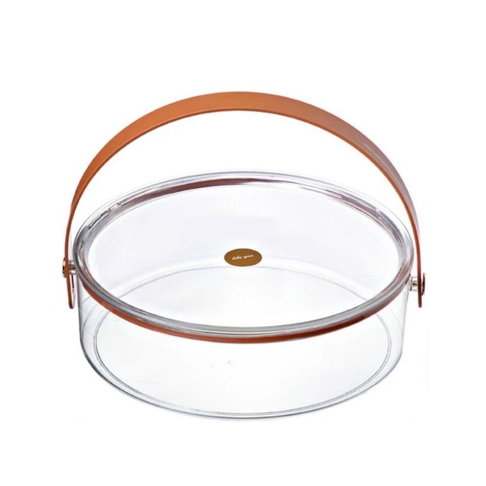 Transparent Godishållare Rund Fackplatta Hållbar Matförvaringslåda Kök Servis