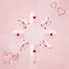 24 Pcs Short False Nail Love Heart Full Cover Stick on Nail Valentines Day Artificial Nail Press On Nail for Women