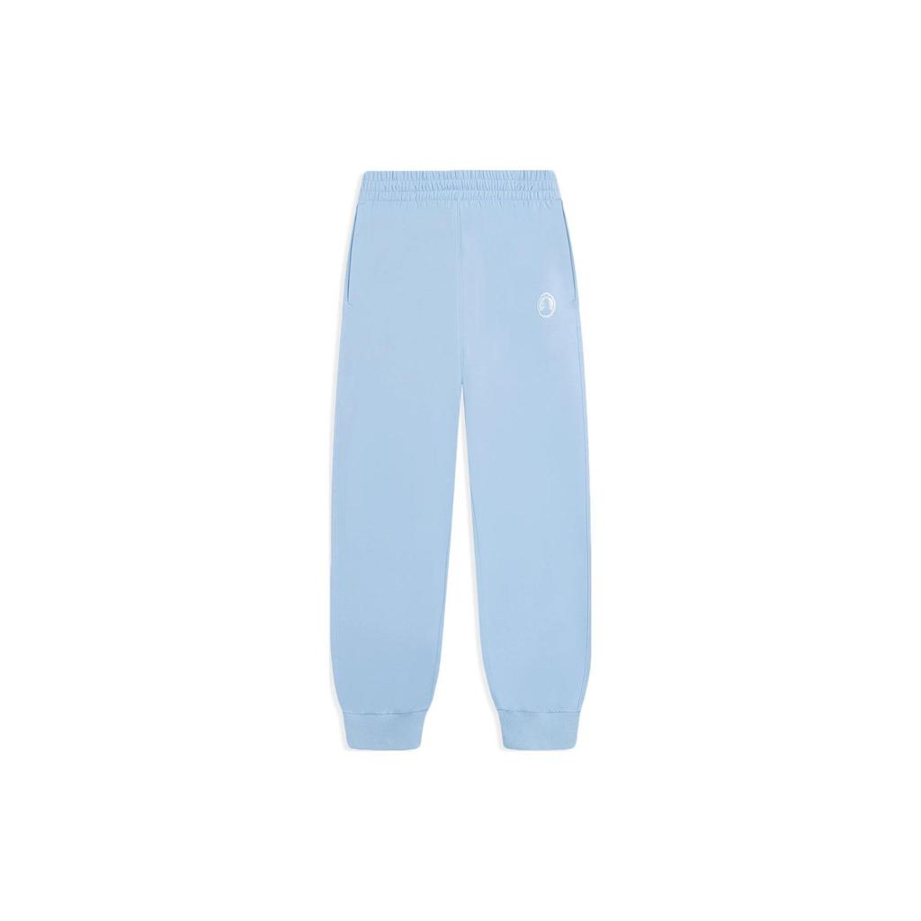 Li Ning X Disney Collaboration Sports Lifestyle Series SS22 Solid Color Tapered Knit Casual Sports Pants Women pants Aurora-Blue AKLSA28-2