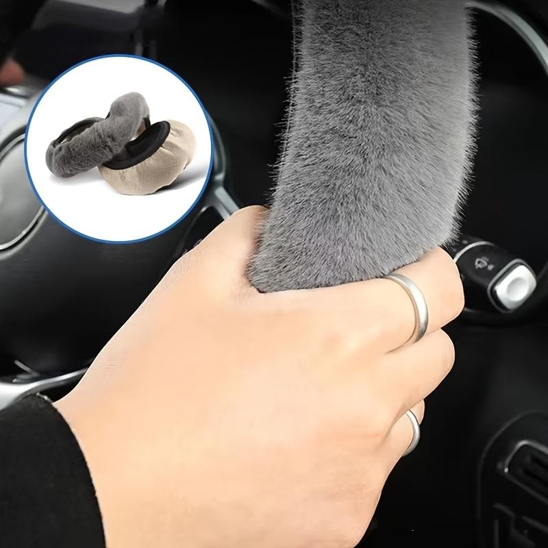 1PC Winter Warm Steering Wheel Cover, Universal Winter Plush Steering Wheel Anti Slip Full Surrounding Protective Cover