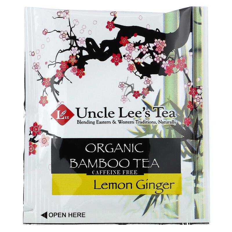 Organic Bamboo Tea, Lemon Ginger, Caffeine Free, 18 Tea Bags, 1.02 oz (28.8 g)