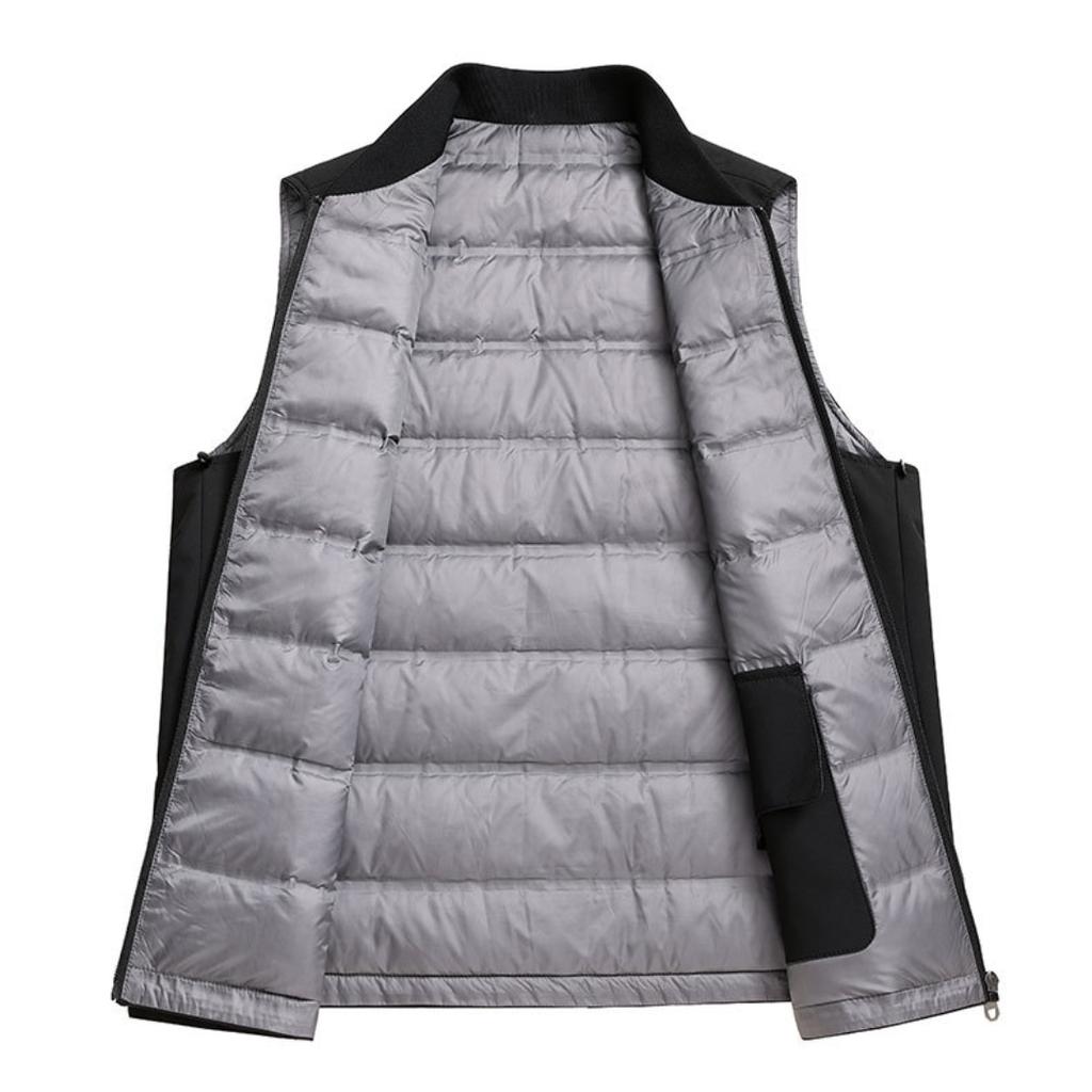 Herren Herbst und Winter warme weiße Entendaunen lange Daunenjacke herausnehmbare Innenweste Daunenmantel Papas Kleidung