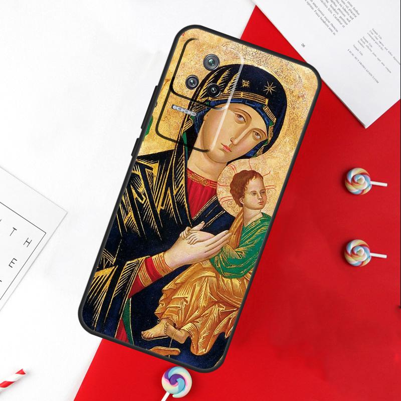 Immaculate Virgin Mary Jesus Cover For Xiaomi 13T 11T 12T 14T Pro 13 14 15 Ultra POCO X7 Pro X3 X5 X6 F5 F6 M6 Pro Case