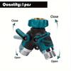 2-Way Hose Splitter with 2 Valves,  Water Pipe Diverter Double Outlet Y Connector with Individual Shut Off Valve,Suitable for Outdoor Garden Watering