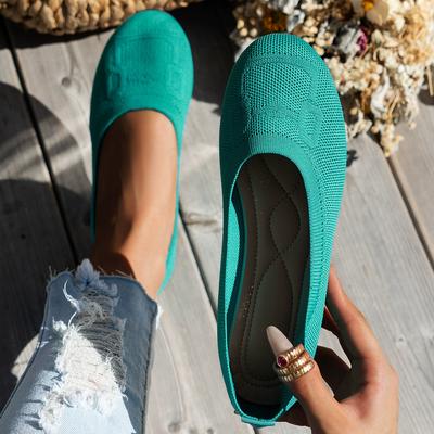Scarpe da Donna Taglia Grande Tinta Unita Punta Rotonda Tessuto Volante Scarpe Basse Scarpe Casual da Donna Traspiranti Vuote Scarpe Basse
