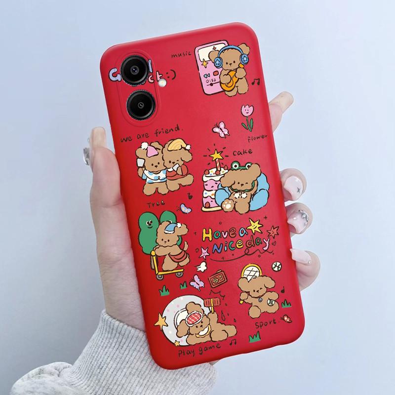 

For Samsung Galaxy A06 Casing A065 SM-A065F A06 4G GalaxyA06 Cover Cute Astronaut Panda Flowers Pattern Candy Soft Silicone Case Samsung A06 4G