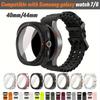 2pcs Accessories Set for Samsung Galaxy Watch 7/6 (40Mm/44Mm) - Ultra-Look Protective Case HD Tempered Glass Breathable Strap