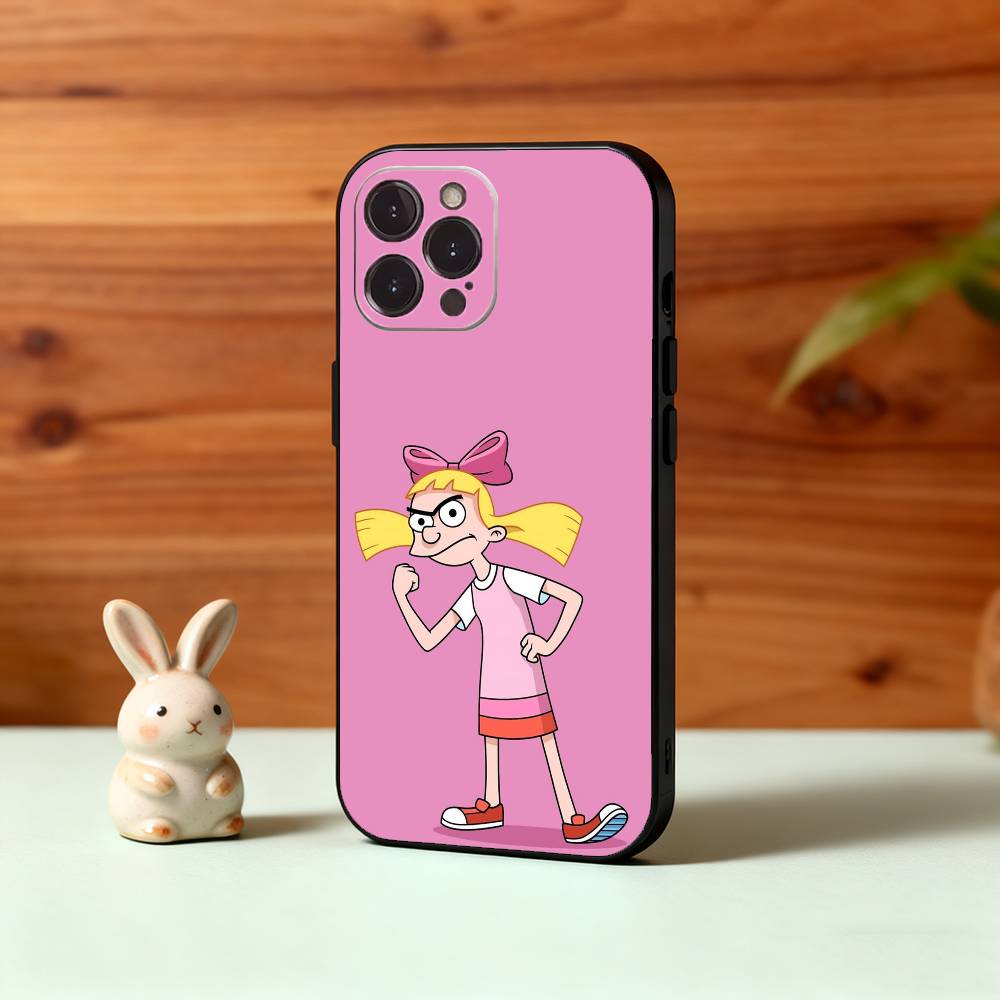 

Hey A-Arnold H-Helga Phone Case For iPhone17,16,15,14,13,12,Plus,Pro Max, 5G Others Soft Black Cover iPhone12