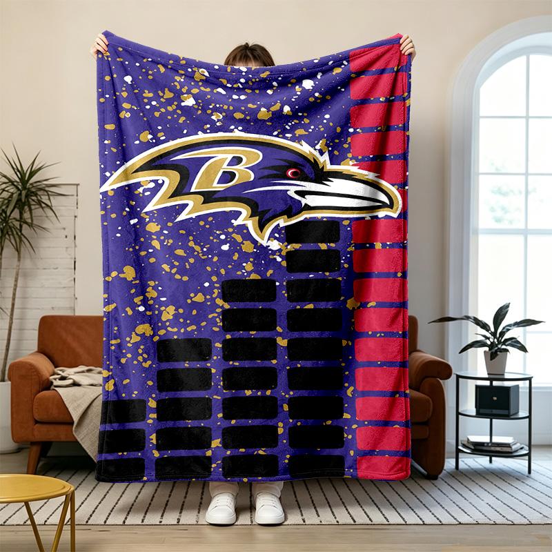 Baltimore Ravens Soft and comfortable flannel Suitable for sofas living rooms outdoor camping travel and also makes a great anniversary gif