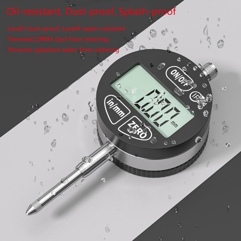 Waterproof Oil Resistant Digital Dialling Indicators Large LCD Screen 0.001mm Accuracy Thickness Depth Height Measurement Tool
