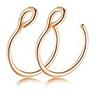 Labret Nose Piercings Jewelry 20G Stainless Steel Hoop Nose Ring Hypoallergenic CZ Hoop Tragus Cartilage Nose  Rings