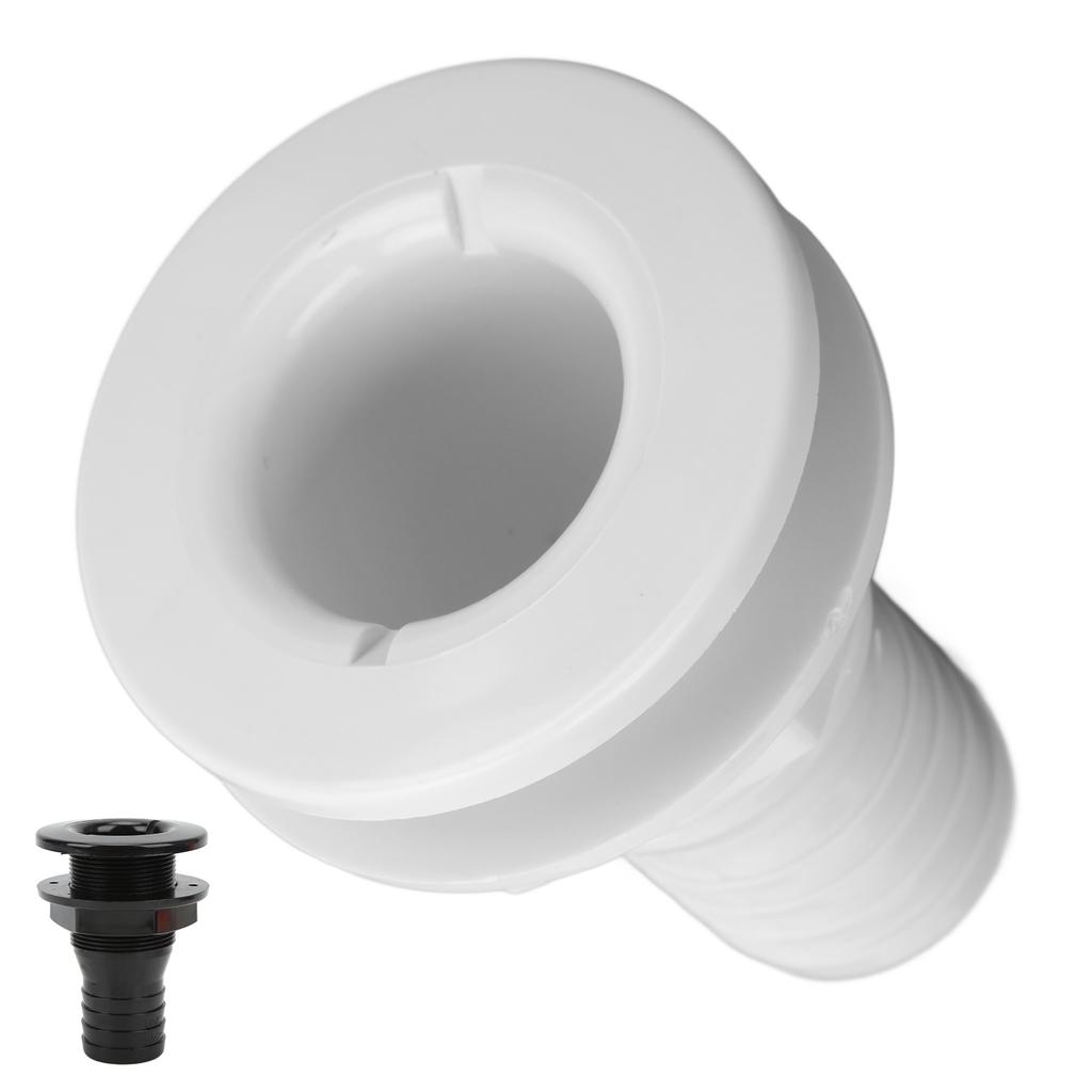 1‑1/2in Thru Hull Fitting Straight ABS Hose Connector Accessory for Boats Marines Thru Hull Hose Connection Marine Accessories