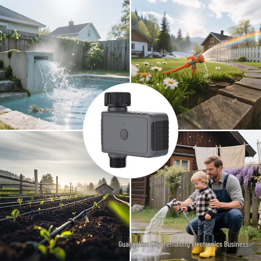 Smart Remote-Controlled Garden Watering Timer & Outdoor Irrigation Sprinkler System