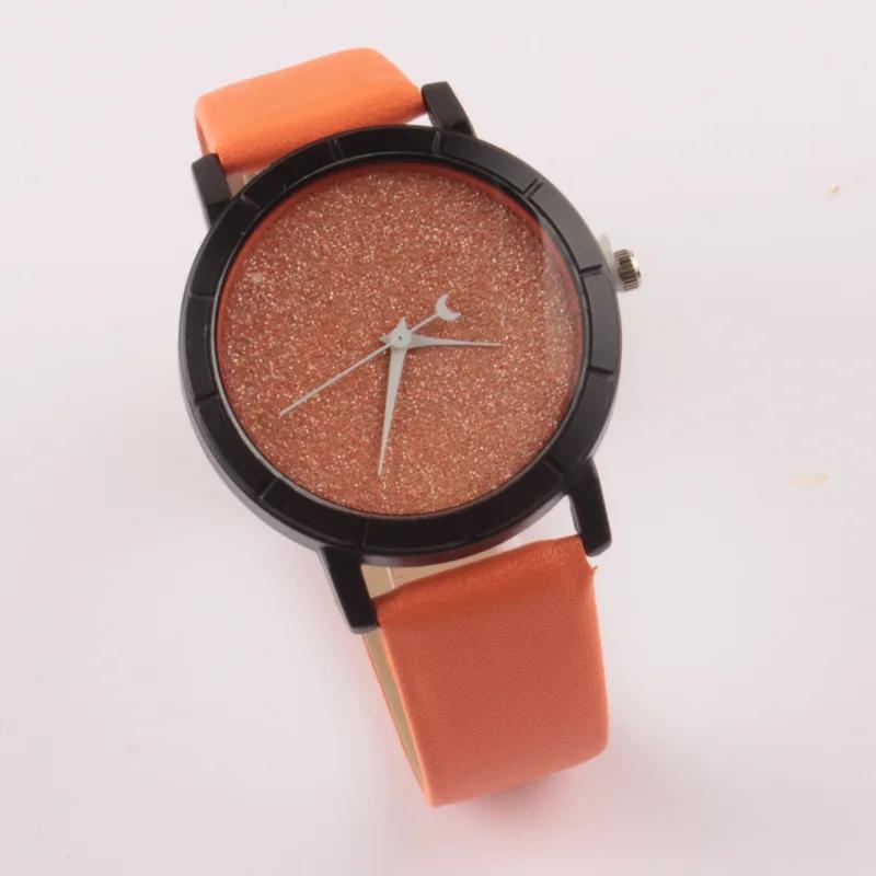 Fashion Design Starry Sky Watches Women Leather Band Quartz Wristwatches Ladies Relogio Feminino Reloj Mujer Bayan Kol Saati кофейный
