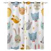 High Density Blackout Curtains Cartoon Animal Cute 3D Digital Printing Blackout Curtains