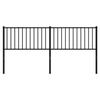 VidaXL Tête de lit métal noir 180 cm 350900