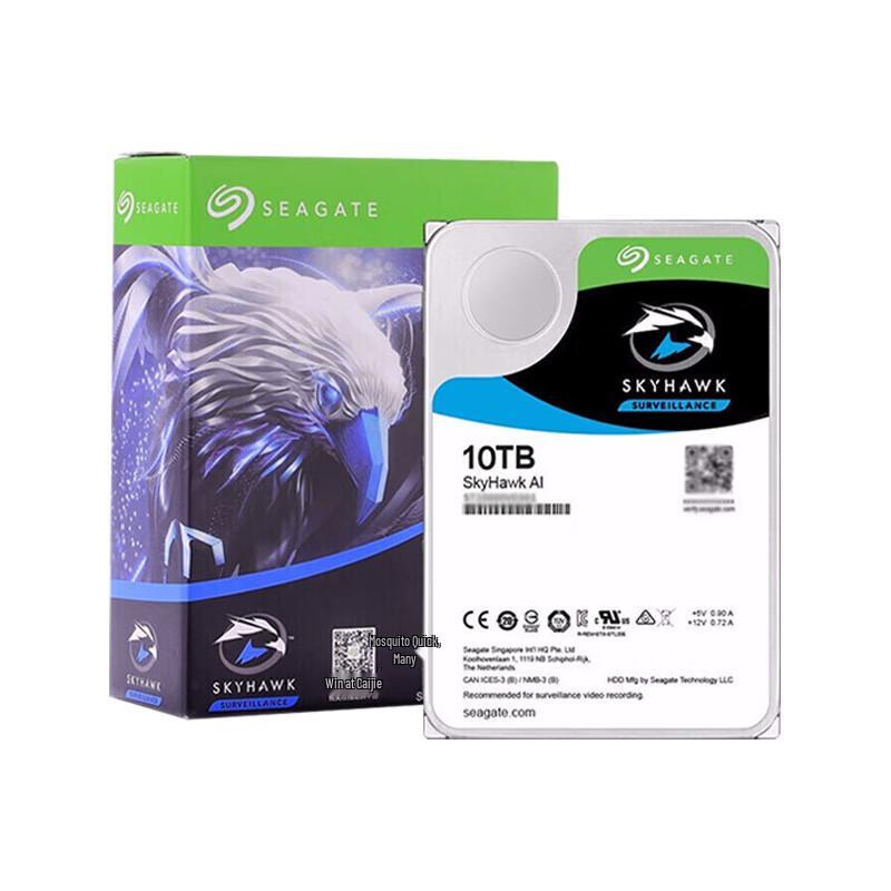 Seagate SkyHawk AI 10TB Surveillance Hard Drive