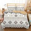 Geometric Bedding Set Bohemian Style Microfiber Abstract Pattern Print Duvet Cover With Pillowcases Teens Adults Bedroom Decor