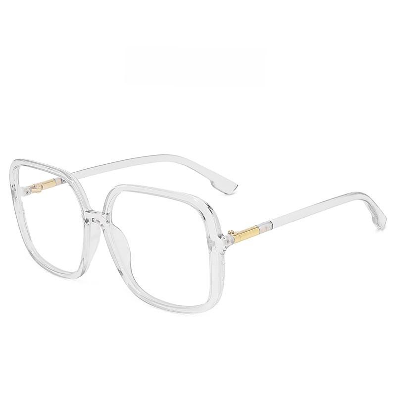 Large Frame Blue Light Blocking Glasses With Pc Material For Fans Men Women Fashionable Daily