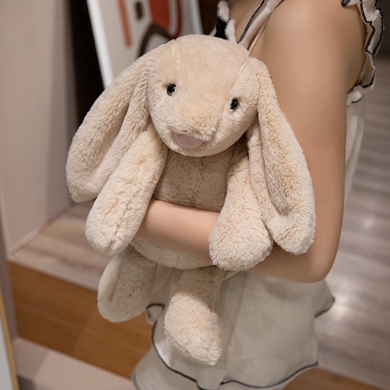 Lop-eared Bunny Plush Toy and Figurine - Calming Rabbit Doll Gift for Girls' Birthdays