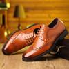 Big Size 2026 New Designer Wedding Shoes for Men Solid Color Lace Fashion Casual Shoes Male Soft Sole Business Leather Shoes Man
