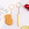 Chicken Fried Chicken Legs French Fries Imitation Food Keychains Key Rings Food Pendant Key Chains