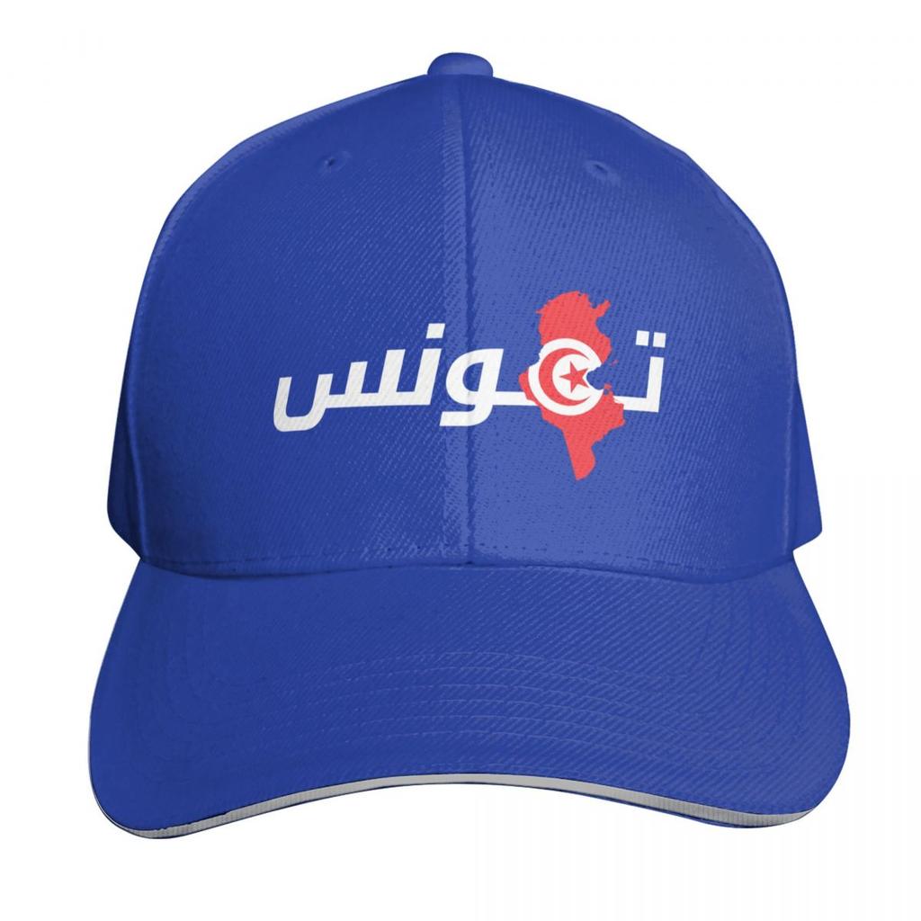 Tunisia Map Flag Arabic Name Baseball Cap Thermal Visor Sun Cap Hats On Offer Rugby Caps For Women Unisexs