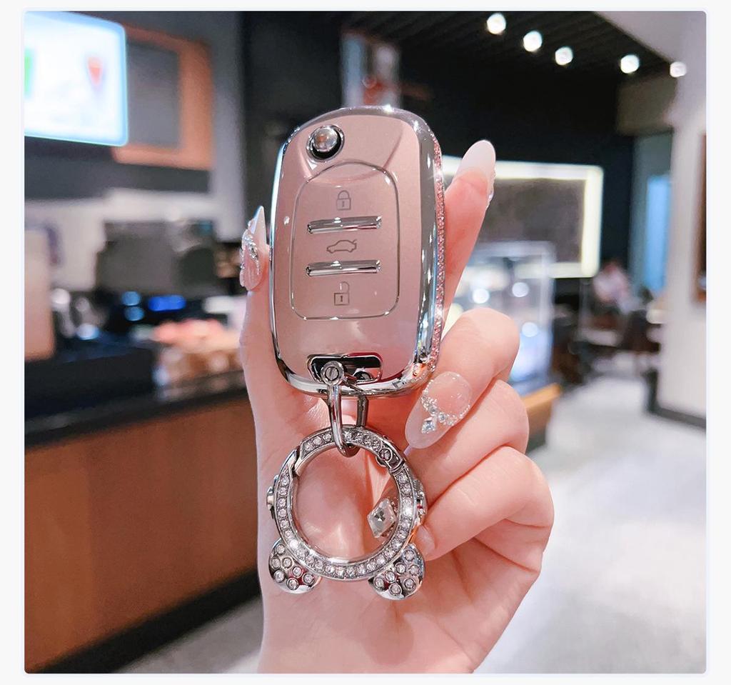 Wuling Bingo & Baojun EV Key Cover: Full Wrap with Snap Button