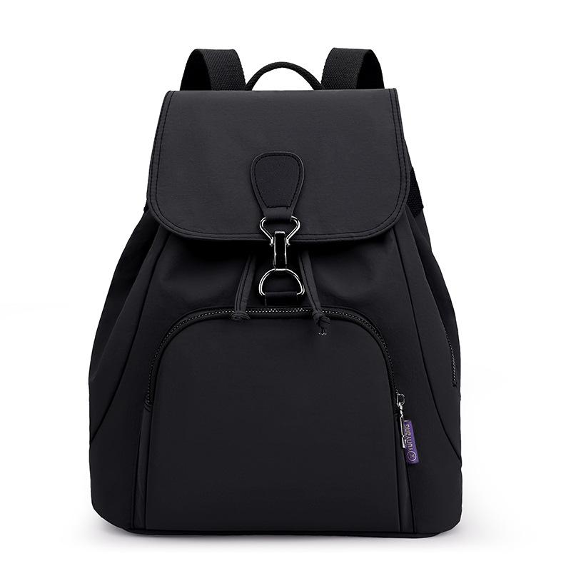 

Женский рюкзак новая мода мягкая кожа большая вместимость дорожный рюкзак двойного назначения сумка через плечо прилив чёрный