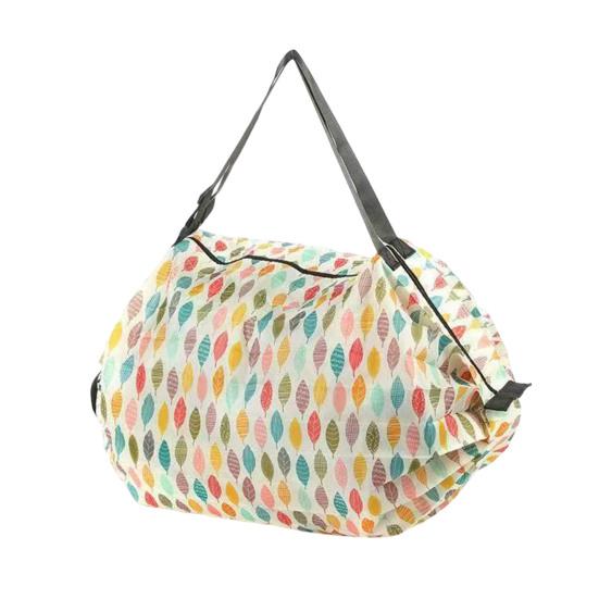 Складная многоразовая продуктовая сумка с цветочным принтом складывающаяся гармошкой нейлоновая сверхпрочная для покупок B 737₽