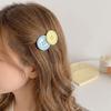 2pcs Oval Design Button Shape Hairpins Sweet Cute Barrettes Candy Color Hair Clip  Daily Wear