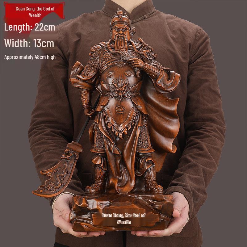 Guan Yu Wealth Statue: Home & Office Decor, Prosperity Symbol, Worship Item, Perfect for Shops & Business Openings