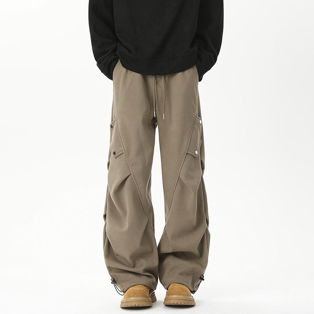 Work Pants for Men In Autumn Winter Fashion Brand Loose American Casual Sweatpants Martin Boots with