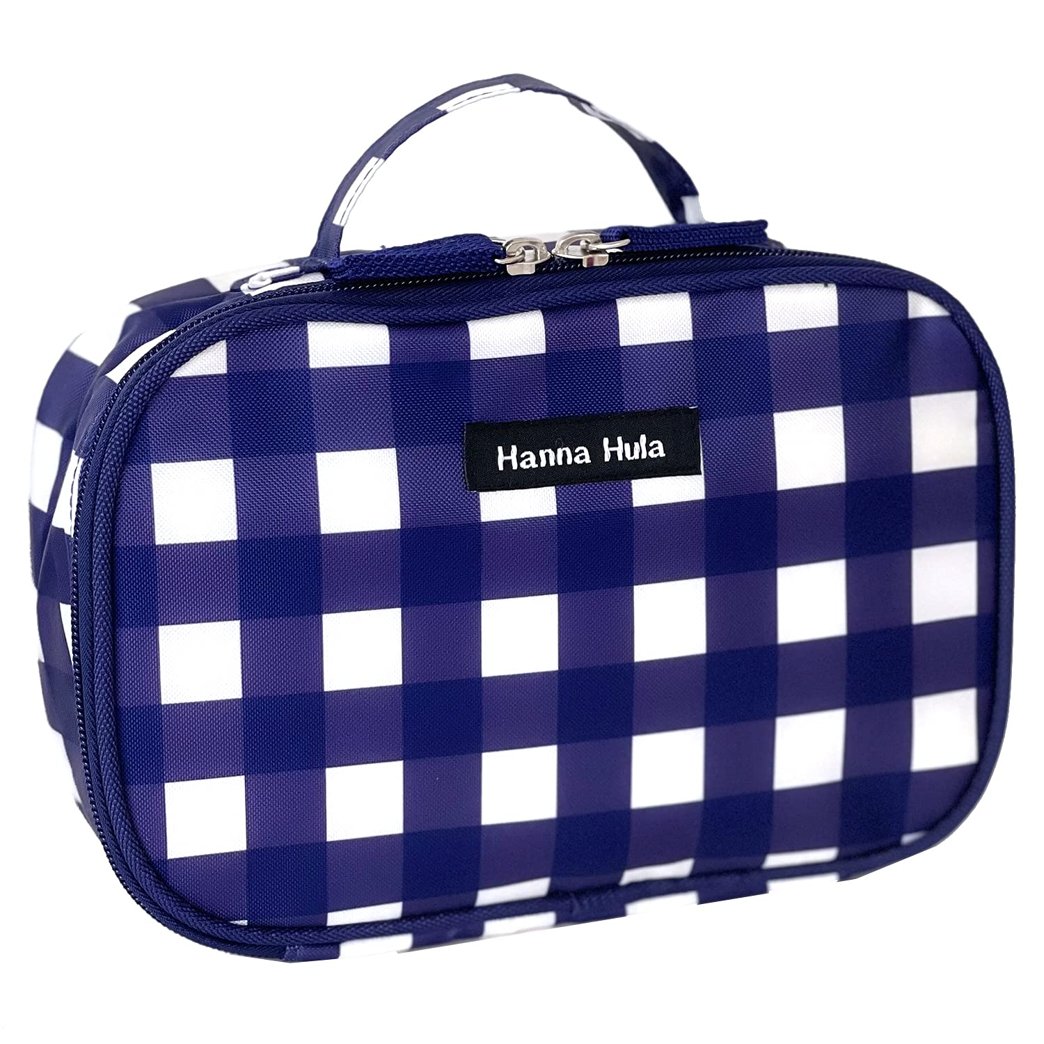 

Hanna Hula Pet Storage with Navy Pouch, Multi-Pouch Pockets/Gingham