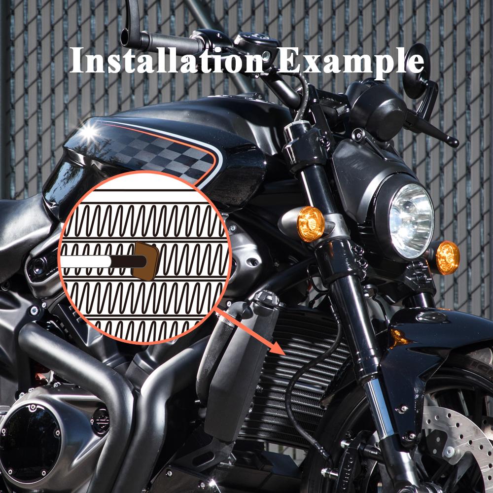Motorcycle Water Temperature Mini 3 In 1 Gauge Voltage Time With Touch Function Automatically Adjust Brightness Meter