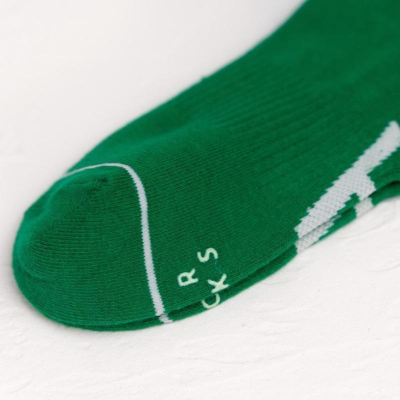 

Женские весенне-осенние вышитые носки-гольфы с двойным носком и клеевым швом 1 pair зелёный