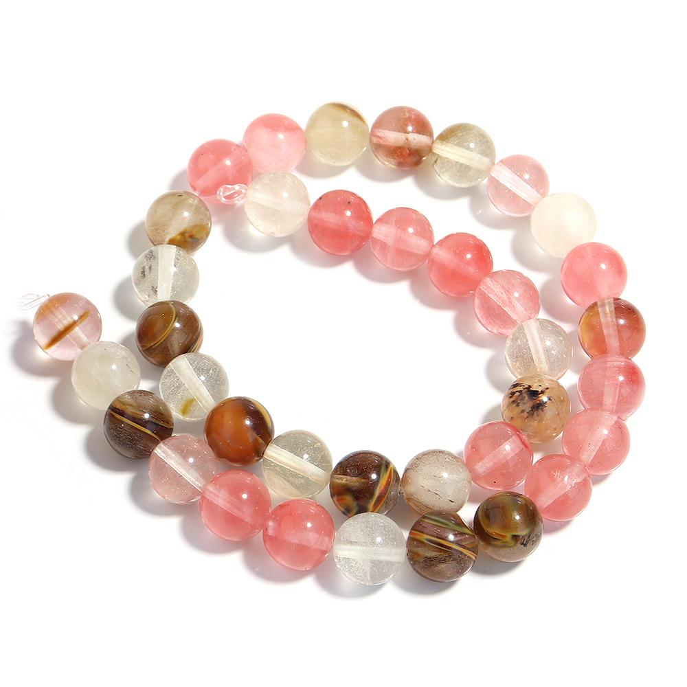 1 Strand 4/6/8/10/12mm Natural Stone Beads Watermelon Peel Round Loose Spacer Beads For Jewelry Making DIY Necklace Bracelets