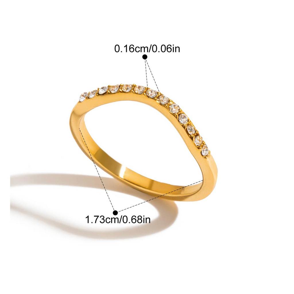 Yori Fashion High Quality White Cubic Zirconia Ring for Women Tarnish Resistant Metal Attractive Unique Jewelry Gift New
