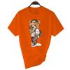 Luxury Brand Men's Short Sleeve T-shirts Summer Printed Black Funny Bear Harajuku Style Cotton Top Y2k Streetwear Casual Tee Men