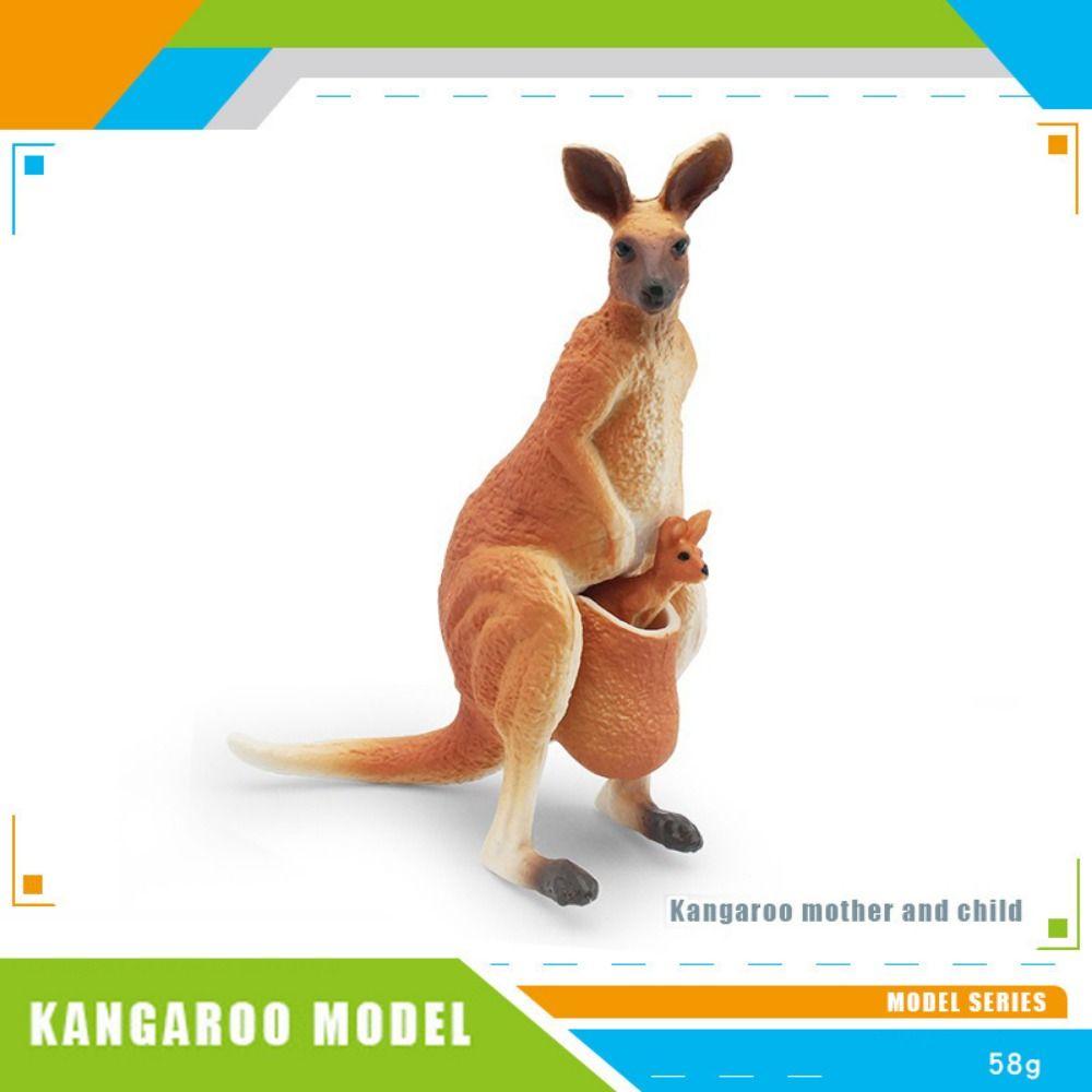 Handmade Craftsmanship Kangaroo Figures Simulated Design Kangaroo Statue Crafts Home Decoration