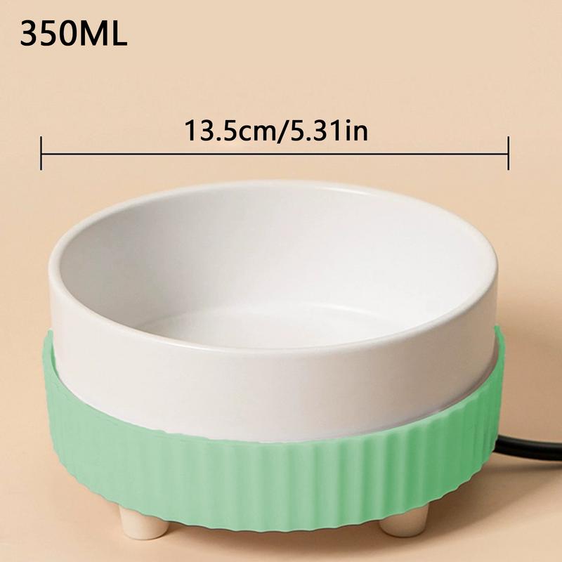 Dogs Heated Water Bowl For Pet Winter Heated Water Feeder Constant Temperature USB Rechargeable Heating Bowl Pet Accessories