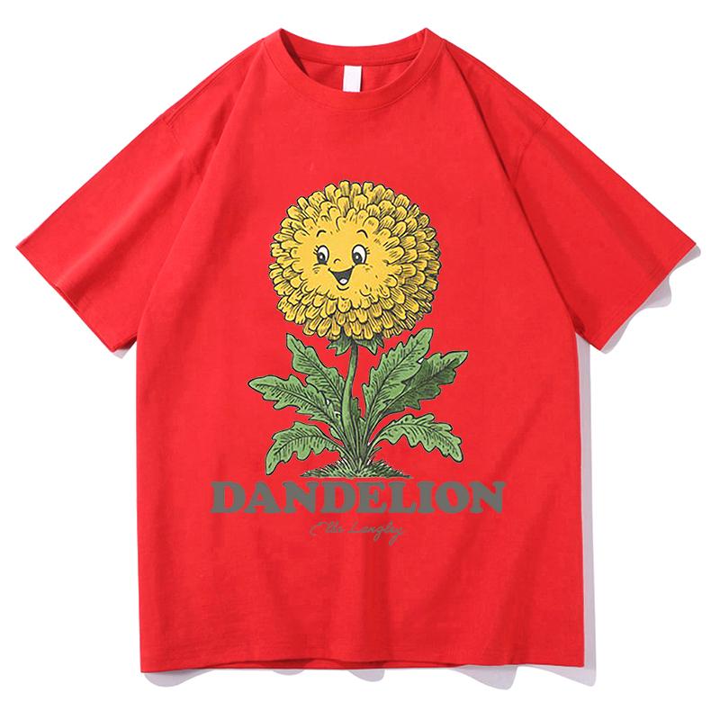 

2026 Ella Langley Dandelion T Shirts Vintage Pure Cotton Casual Streetwear Fashion Unisex Aesthetic High Quality Shirts Clothes S