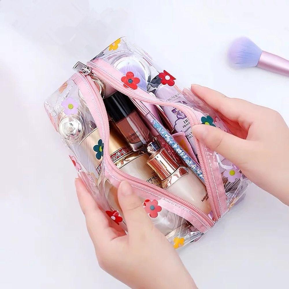 Waterproof Transparent Beauty Case Big Capacity Pencil Box Cosmetic Bag Pencil Bag Makeup Bag