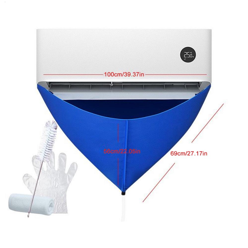 Air Conditioning Cover Split Washing Cover Wall Mounted Air Conditioning Protector Household with 78.7 Inches Water Hose