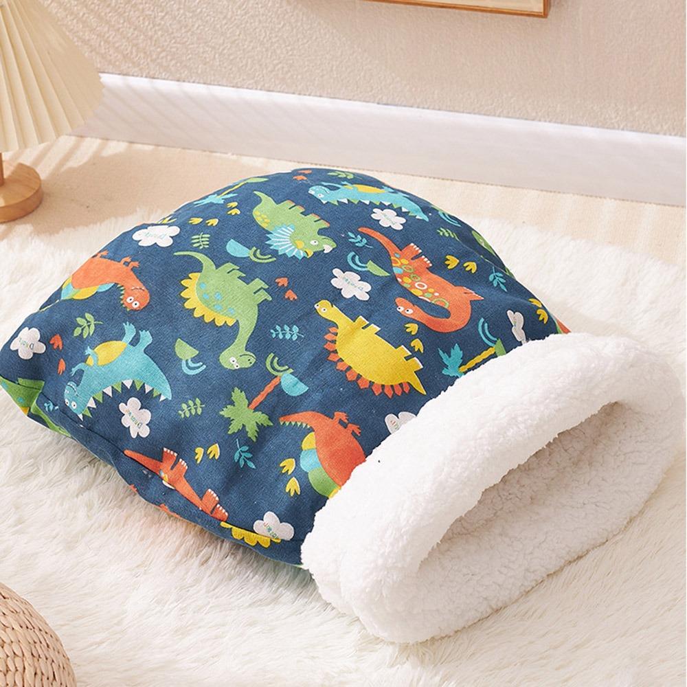 

Мультяшная кровать-пещера для кошек, утолщенное одеяло для котят, милый коврик-гнездо для кошек, товары для животных A