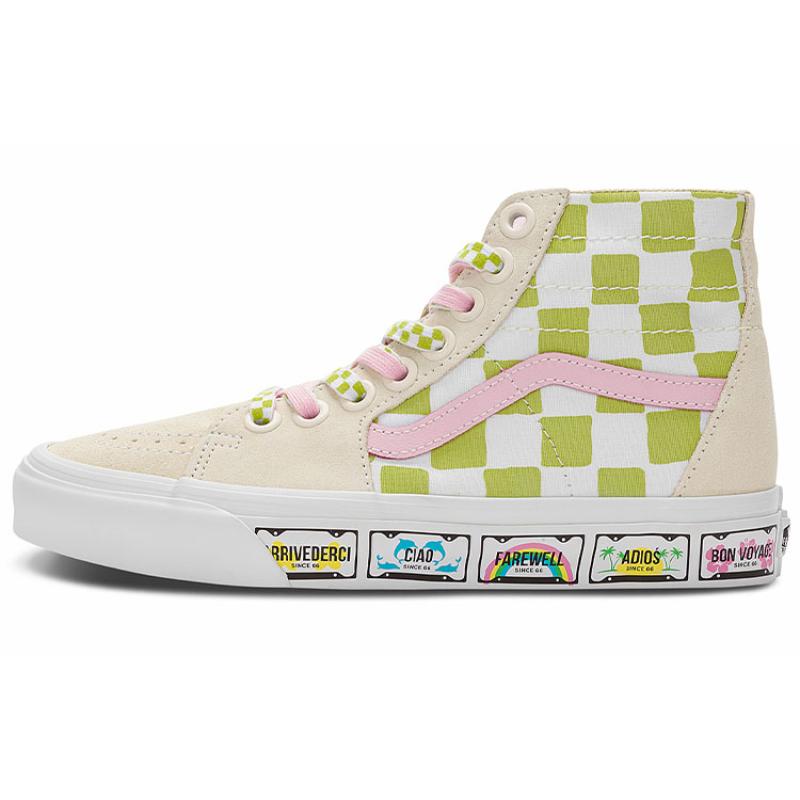

Vans Emma Mulholland On Holiday X Vans Sk8 Hi Tapered Whimsical Checkerboard Vans VN0A5KRU6GL 35